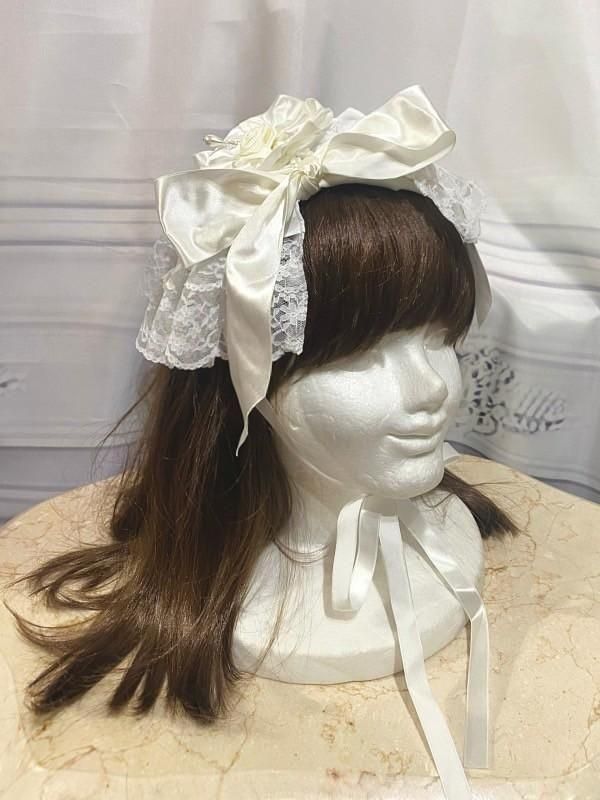 バラデコレーション貴婦人ボンネット | MARBLE | ロリータ ゴスロリ