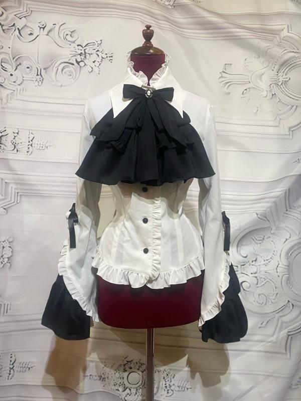 カメオタイ付き後編み上げブラウス | MARBLE | ロリータ