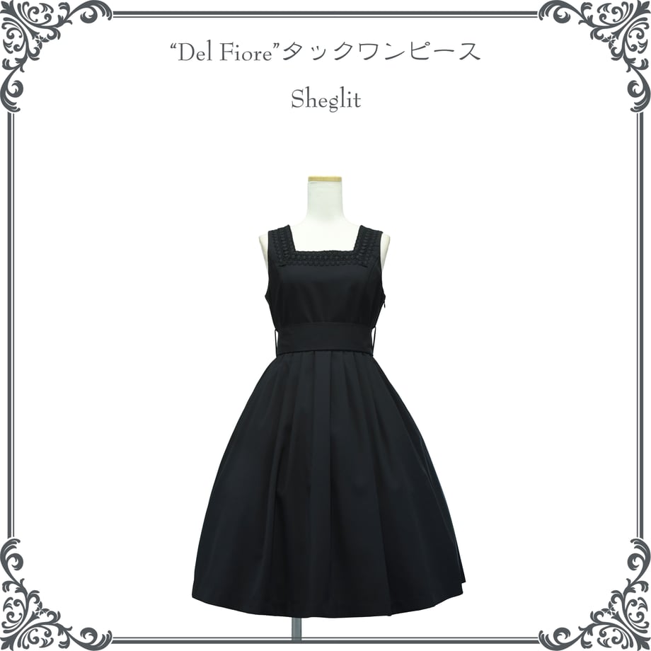 シェグリット　Del Fioreタックワンピース Del Fiore タックワンピース | Sheglit | ロリータ ゴスロリ ゴシック