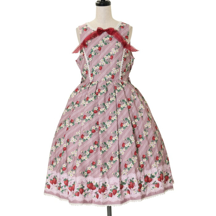 USED】【Mサイズ】いちご柄ジャンパースカート | axes femme