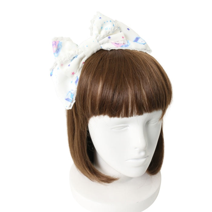 Angelic Pretty Dreamy Creamカチューシャ サックス Dreamy Cream Half Bonnet by Angelic Pretty