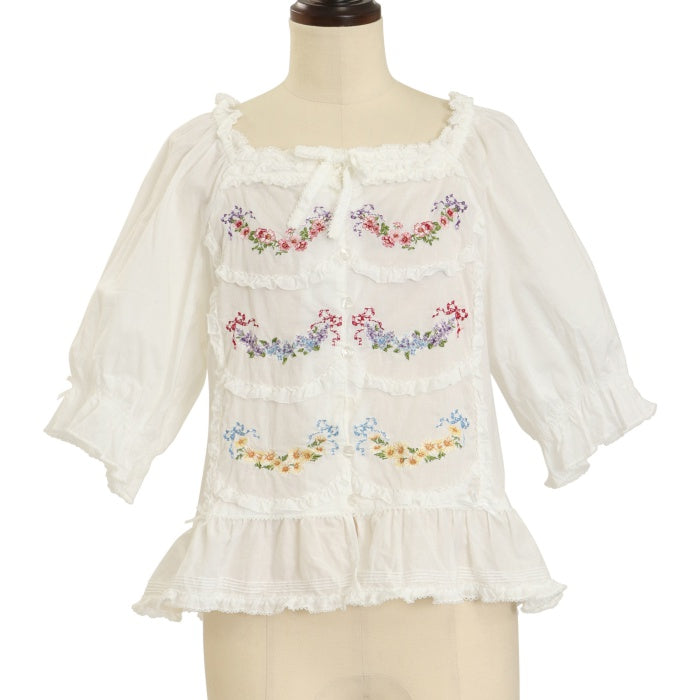 USED】le langage des fleurs 刺繍入りブラウス | PINK HOUSE 