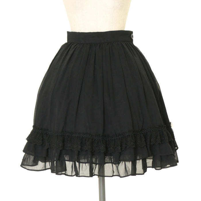 USED】【サイズ2】バラスカラップレースシフォンスカート | Moi-même  