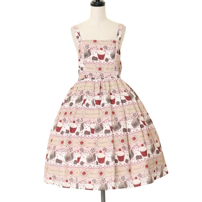 USED】チョコビスケット柄ジャンパースカート | axes femme