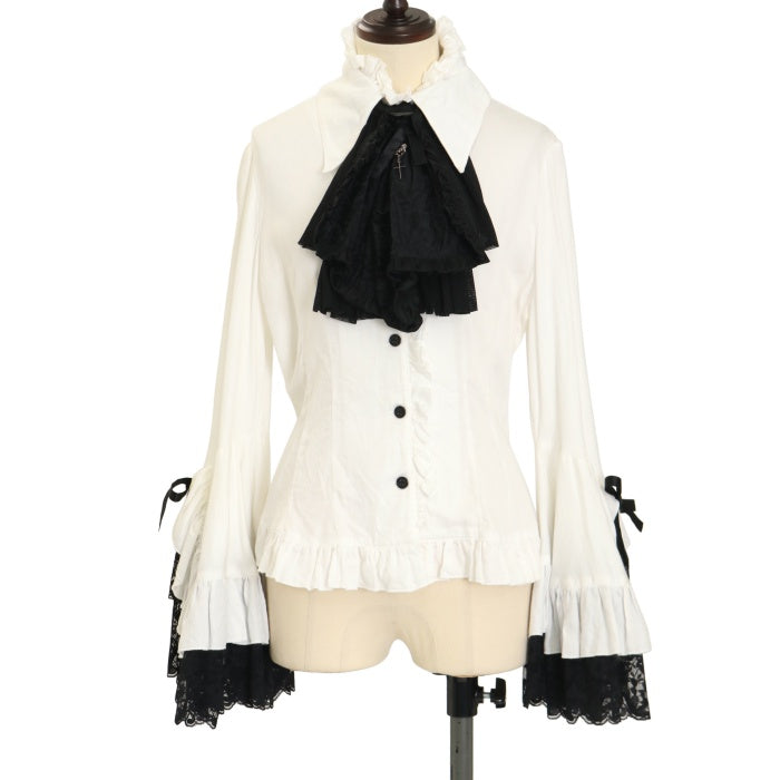 Marble マーブル　ゴスロリ　ロリータ　ブラウス　姫袖　スカート　新品未使用 USED】ジャボつき姫袖ブラウス | MARBLE | ロリータ ゴスロリ