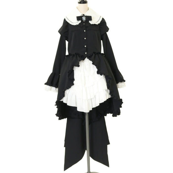 USED】カメオタイ付きクラシカルバッスルリボンワンピース +レイヤード