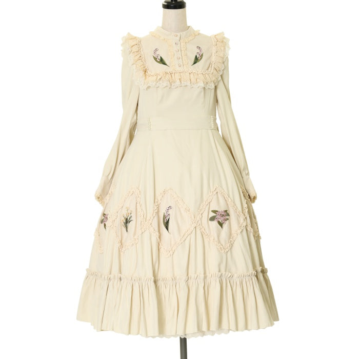 星箱works すずらんのしおりワンピース（ロング丈）グリーン