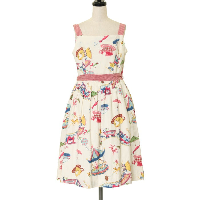 USED】【Mサイズ】ワンダーランドプリントのジャンパースカート | Jane
