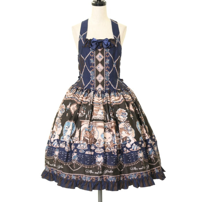 USED】Kitten's Wonder Night Tea Party柄ジャンパースカートⅠ