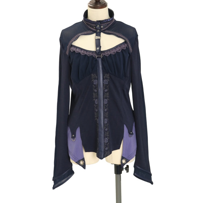 USED】ONESTE 青薔薇刺繍チョーカープルオーバー | Ozz On | ロリータ