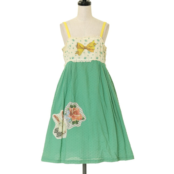 Emily Temple Cute うさぎクローバーノースリーブワンピース うさぎクローバーワンピース (Bunny clover dress) | ONE PIECE