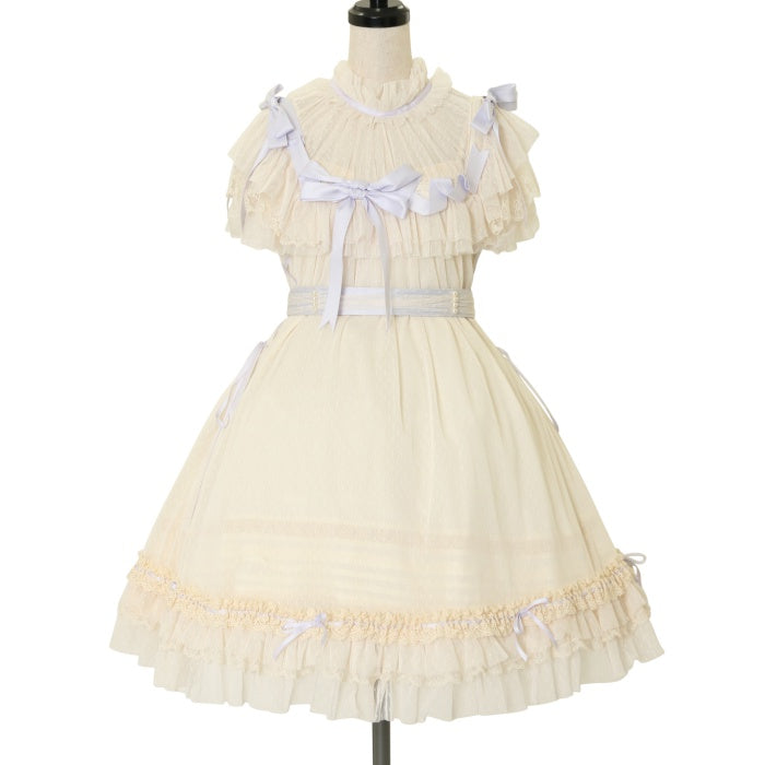 星箱works リボンミルフィーユワンピース　ピンク 星箱works リボンミルフィーユワンピース ピンク