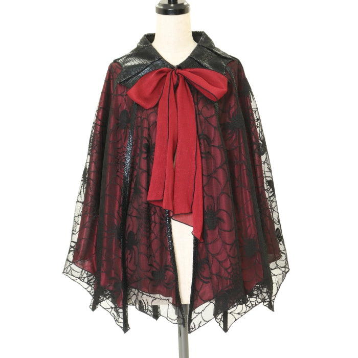 Qutie Frash キューティーフラッシュ コウモリポンチョ 蜘蛛メッシュ