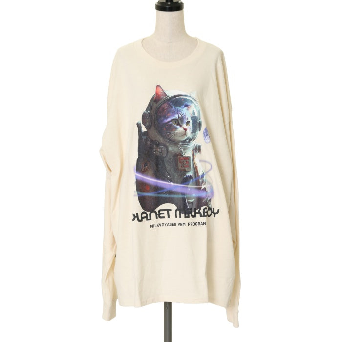 週末セール中【新品未使用】MILKBOY PLANET CAT L.S TEE PLANET CAT L.S TEE - MILK MILKBOY OFFICIAL ONLINE SHOP