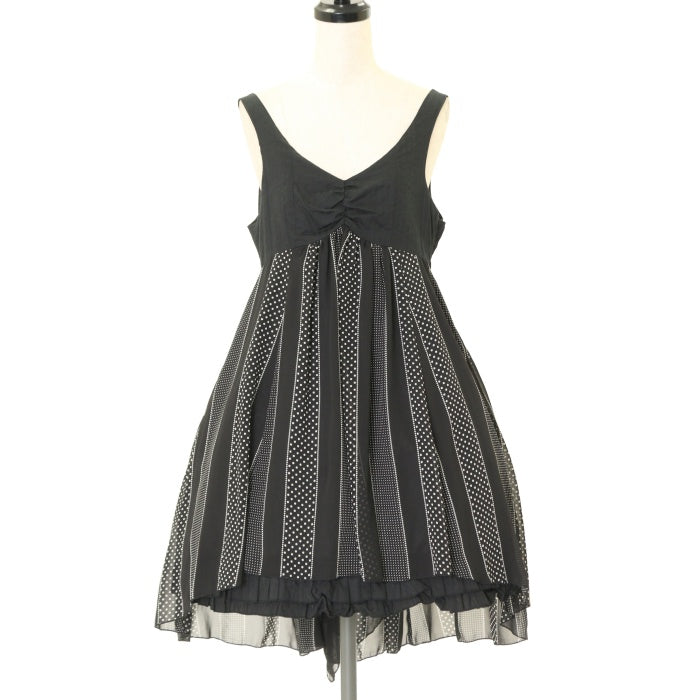 USED】【PEACE NOW/Mサイズ】バックリボンドットベビードール | BLACK