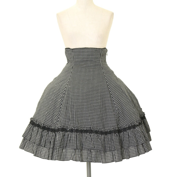 【美品】Victorian maiden ロココブーケバッスルスカート チェック USED】ロココブーケバッスルスカート（チェック） | Victorian