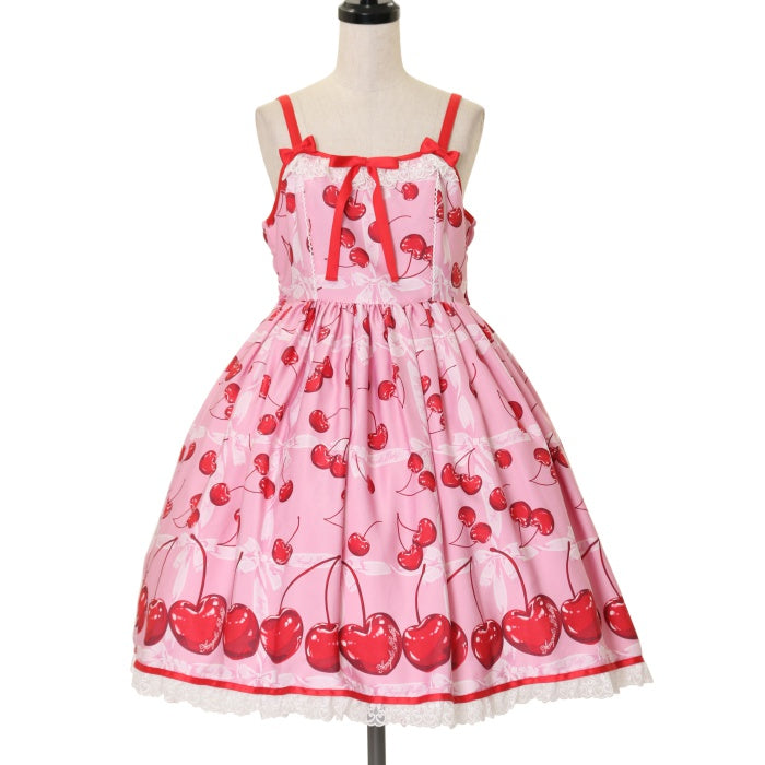 AngelicPretty Charming Cherry柄 JSK ヘドレ