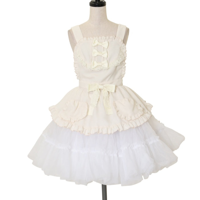 メタモルフォーゼ 生成 フリルリボンエプロン タグ付き未使用 USED】フリルリボンエプロン | metamorphose Wunderwelt Online Shop