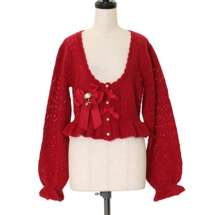 新品]アクシーズファム いちご刺繍ニットボレロ Chalmiere 春物入荷