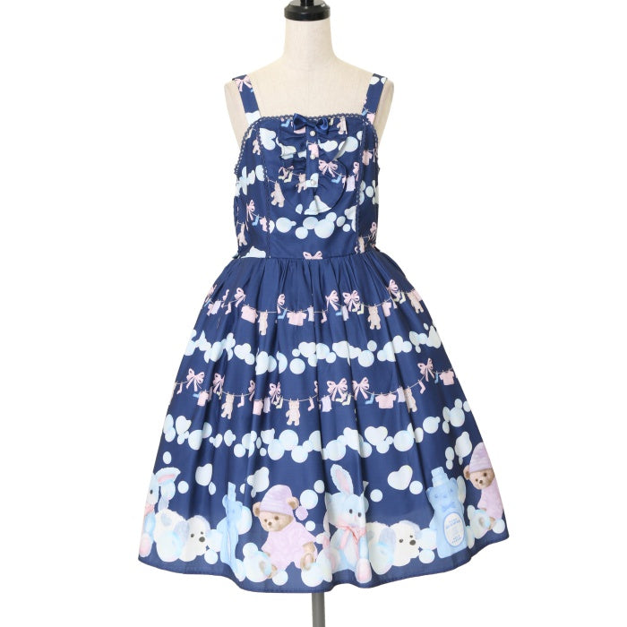 USED】【Mサイズ】ランドリー柄ジャンスカ | axes femme kawaii