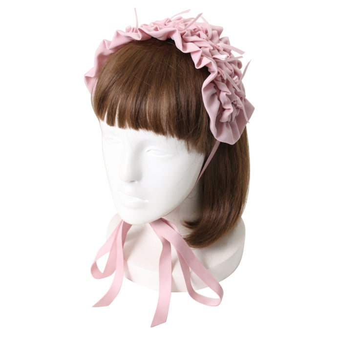 axes femme kawaii プチ リボン ヘッドドレス ピンク フリル axes femme kawaii プチ リボン ヘッドドレス ピンク フリル