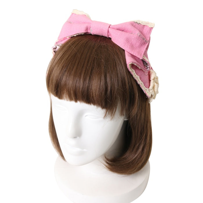 レア！新品*Enchantilly*アントワネットローズスカート＋カチューシャ USED】アリスのティアボトル柄リボンクロッシェカチューシャ | ALICE
