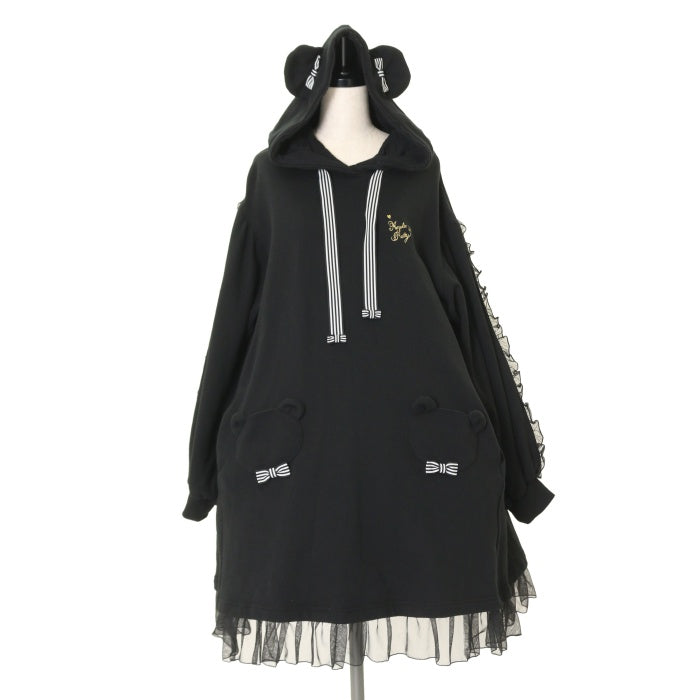 Angelic Pretty Bearストライプリボンカットワンピース USED】Bearストライプリボンカットワンピース | Angelic Pretty