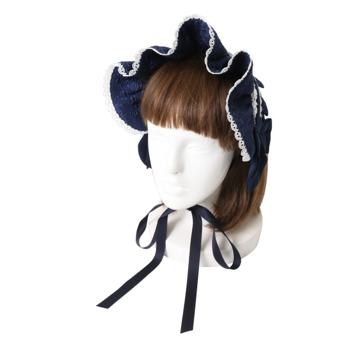axes femme kawaii メアリーハーフボンネット 紺 メアリーハーフボンネット | kawaii | axes femme online shop