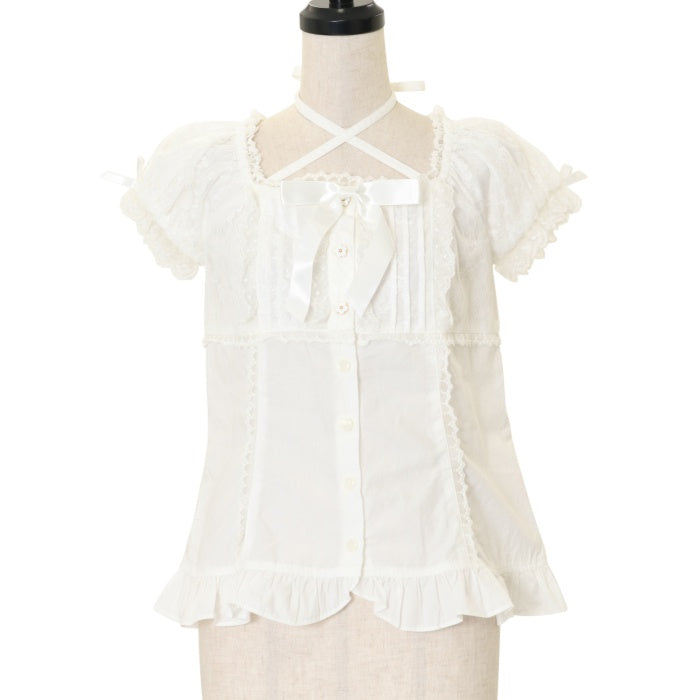 Angelic Pretty Shiny Princessブラウス USEDLacy切替ブラウス 