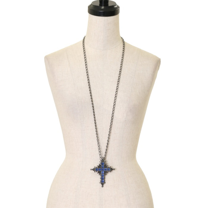 USED】ブルージュエル十字架ペンダント | Moi-même-Moitié