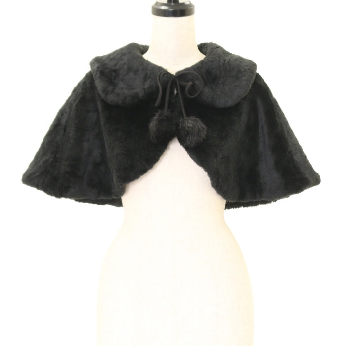 BlackPeaceNow*BPN*ポンポン付ファーケープ*ゴシックロリィタ 楽天市場