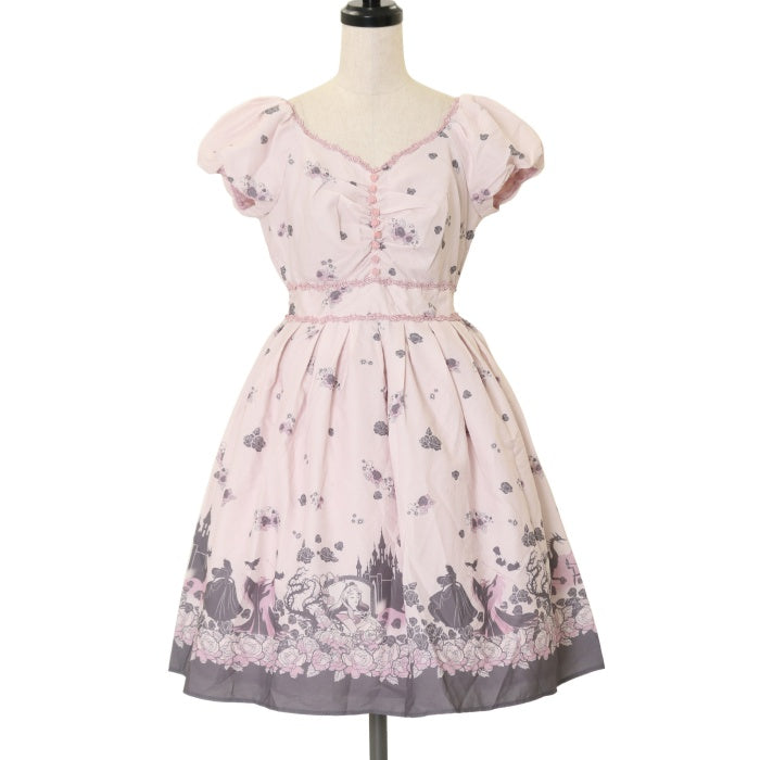 Secret Honey ローズ柄ワンピース （眠れる森の美女ver.） - 半袖 