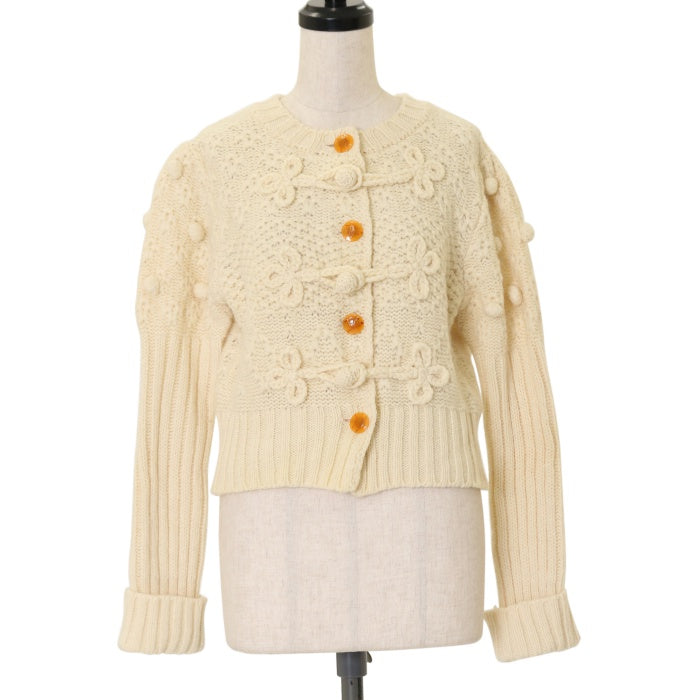 Jane Marple Dans Le Saｌon / TOPカーディガン  ピンク S-24-08-22-058-JM-TO-AS-ZT310 ドラマ着用商品】メッシュニットカーディガン(トップス