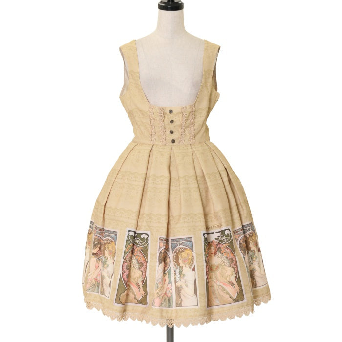 USED】【Mサイズ】ミュシャコルセットジャンパースカート | Innocent