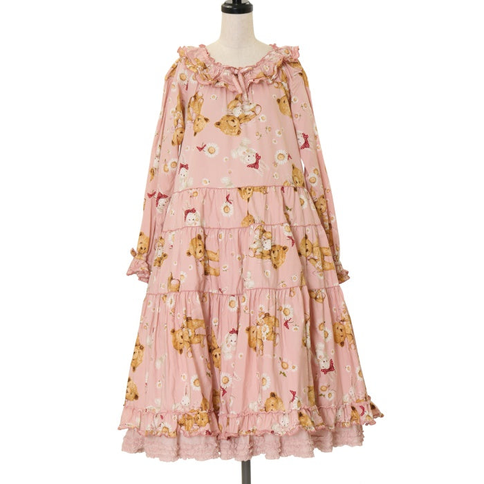 PINK HOUSE 雛菊ロンドワンピース セール】 ひな菊ロンドプリントワンピース （ロング・マキシ丈