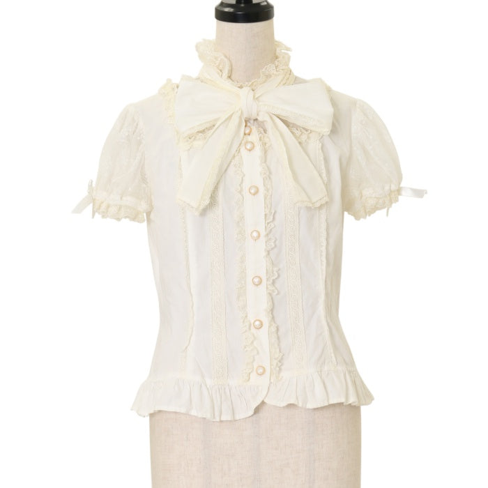 USED】ロマンティック立ち襟ボウタイブラウス | Angelic Pretty