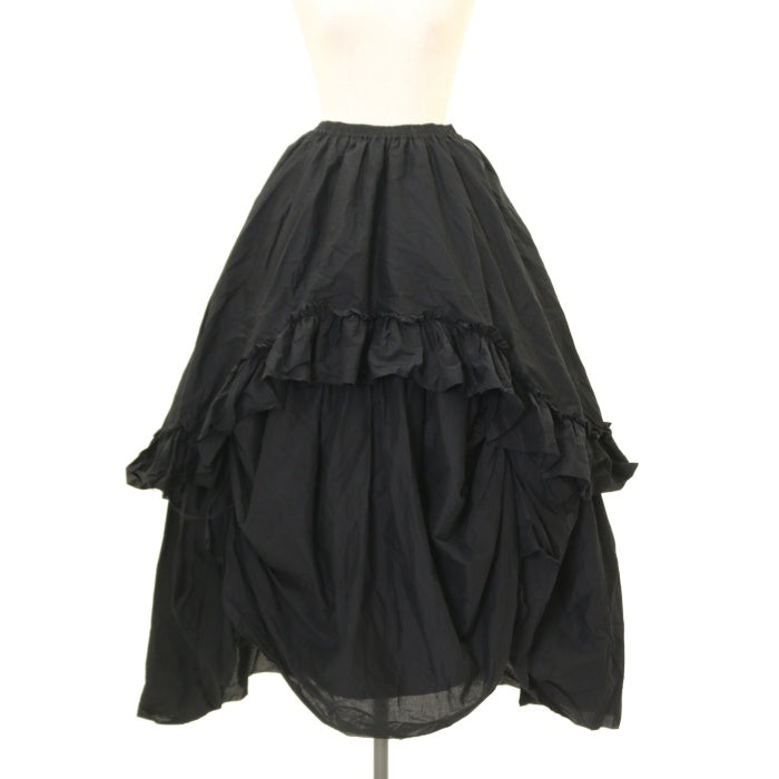【美品】【BLACK PEACE NOW】フリルレーススカート USED】【PEACE NOW/Mサイズ】ストライプ3段フリルスカート