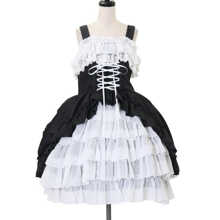 ATELIER PIERROT バッスルコルセットJSK 白×黒