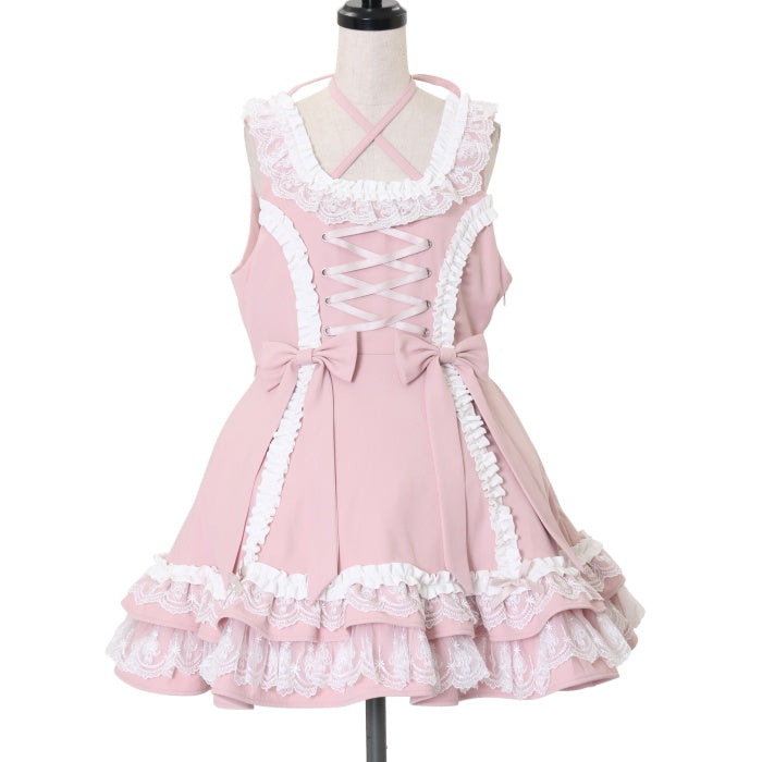 夢展望 DearMyLoveEmily レースアップジャンパースカート レースアップジャンパースカート middle 4L-6L – レディース