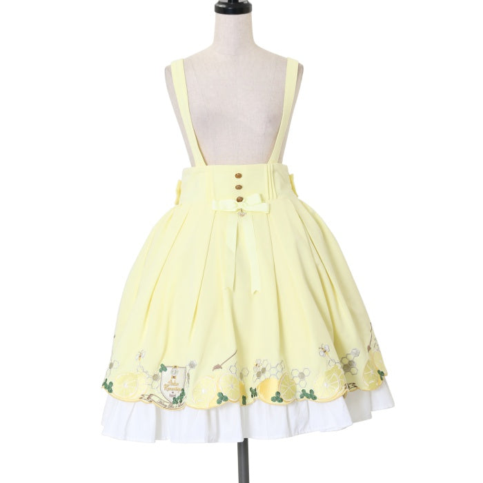 Amavel ~ Honeybee and Lemon Suspender Skirt by Offbrand