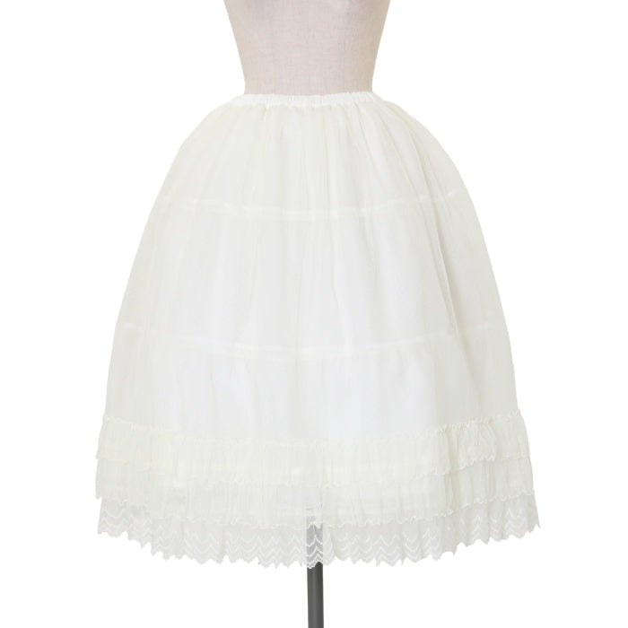 EmilyTempleCute ドットチュールロングペチコート（オフホワイト）