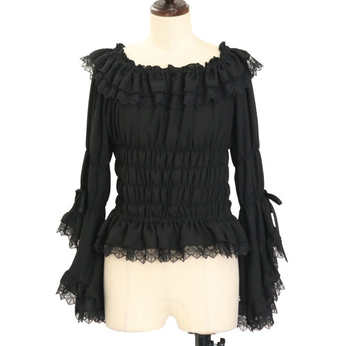 【ATELIER-PIERROT】Blossom Breeze Blouse Shirring Princess Sleeve Blouse (2024) by Atelier Pierrot