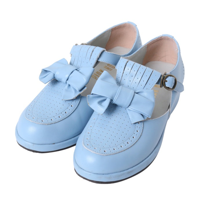 ⬛️ピンクハウス⬛️ヌバック　リボン　パンチング　シューズ　２S USED】【2Sサイズ】パンチングシューズ | PINK HOUSE Wunderwelt
