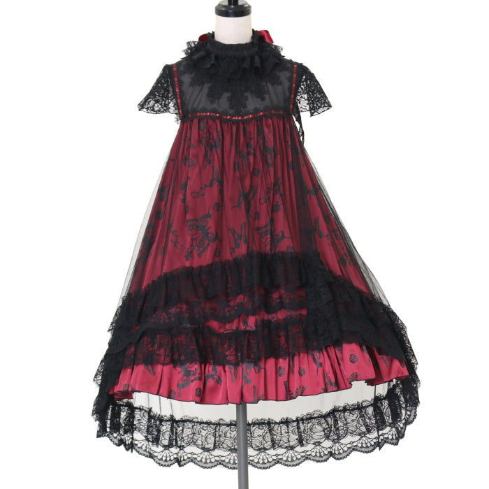 【新品未使用】◇MAJOH◇ ANGELWINGTULLEONEPIECE USED】MAJESTIC MIRROR ANGEL WING ONE PIECE | MAJOH | ロリータ
