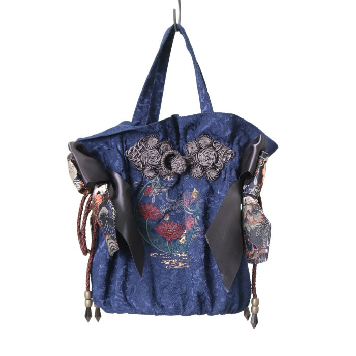 巾着のようなボトル入り・ブルーローズのオルゴナイト 巾着のようなボトル入り・ブルーローズのオルゴナイト