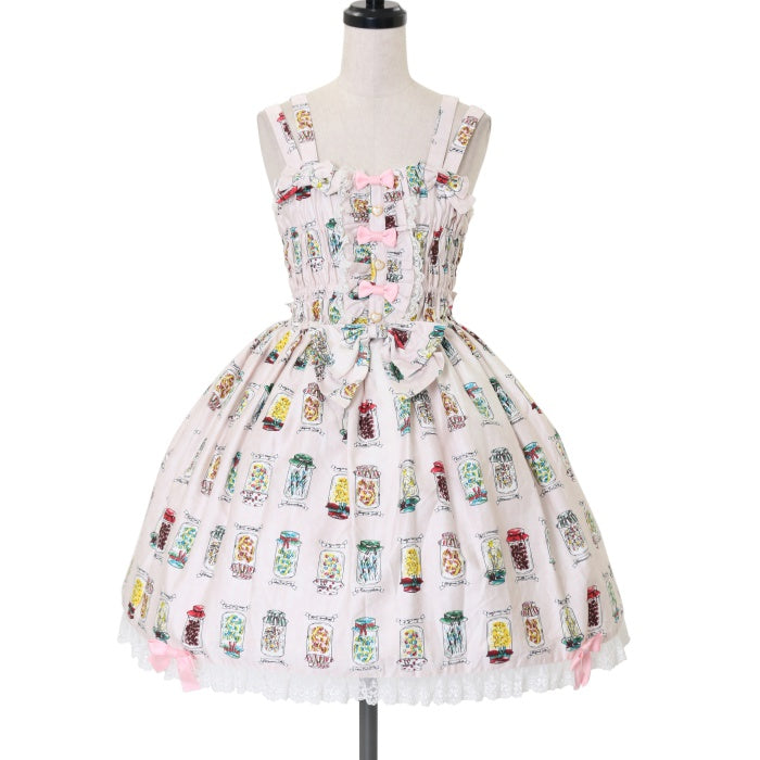 メタモルフォーゼ　キャンディ柄　サロペット　スカート メタモルフォーゼキャンディ柄サロペットスカート