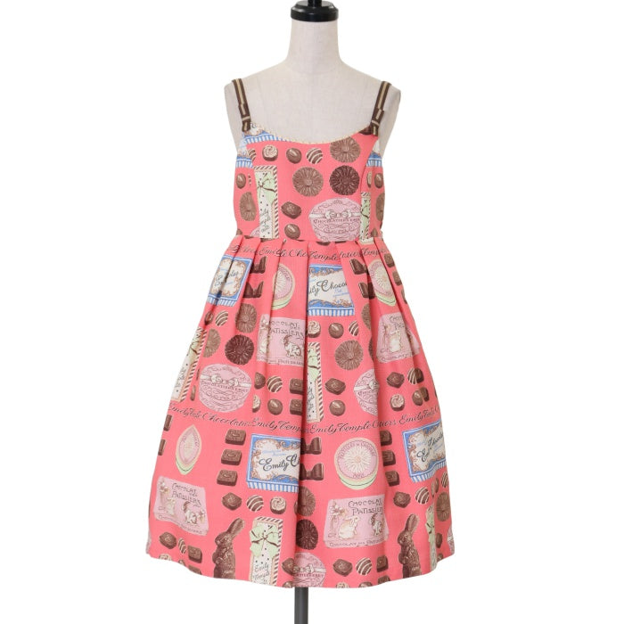 Emily temple cute ショコラティエプリントノースリーブワンピース USED】ショコラティエプリントノースリーブワンピース | Emily Temple