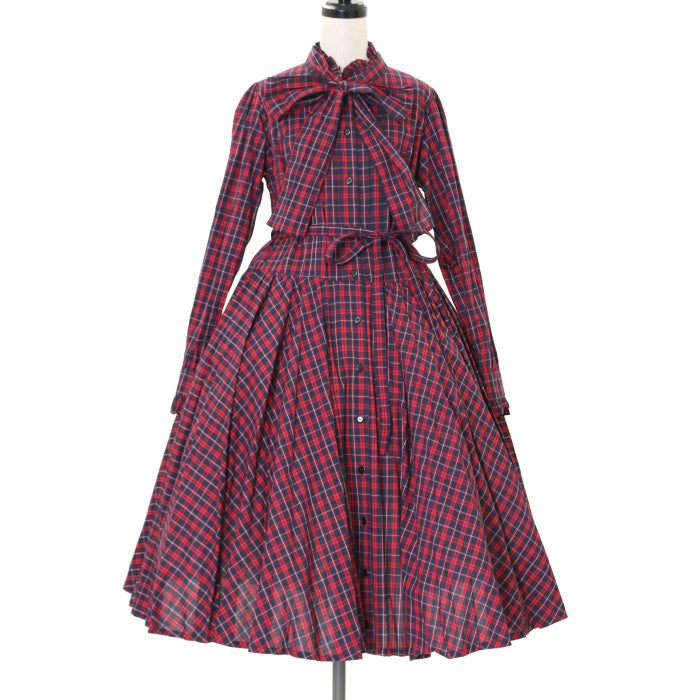 Physical Drop】半袖スタンドカラーワンピース