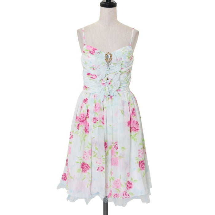 ジーザスディアマンテ ぼかし薔薇 ワンピース 38 ジーザスディアマンテぼかし薔薇マリーワンピMサイズ 38