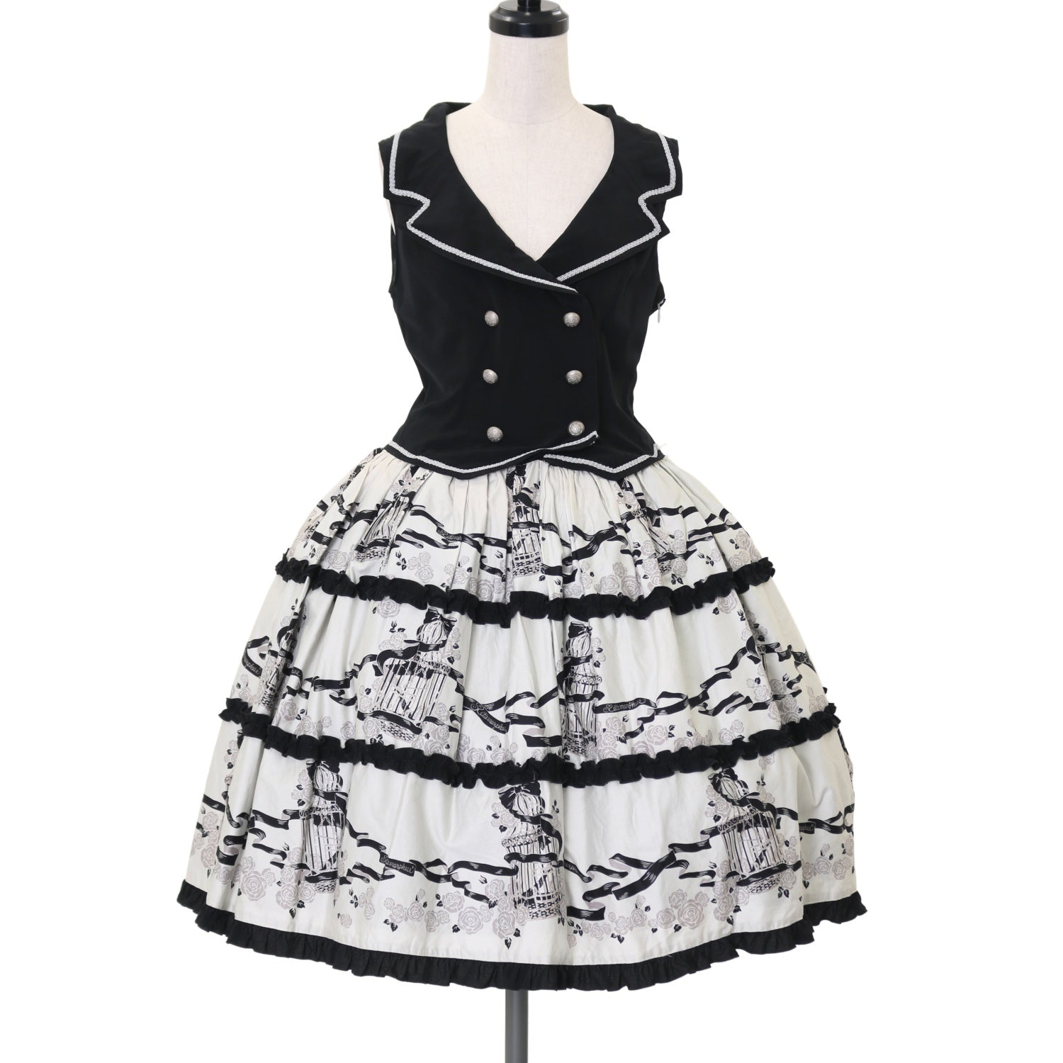 USED】Rose cage ベスト風ジャンパースカート | metamorphose 